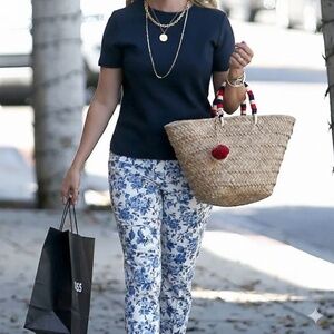 Ralph Lauren blue flora pants size 10